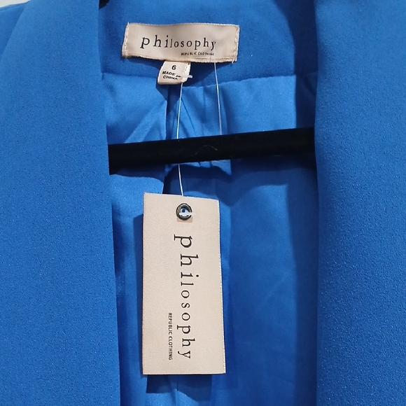 Philosophy Royal Blue Women's Blazer Sz 6 New With Tags - Picture 2 of 12